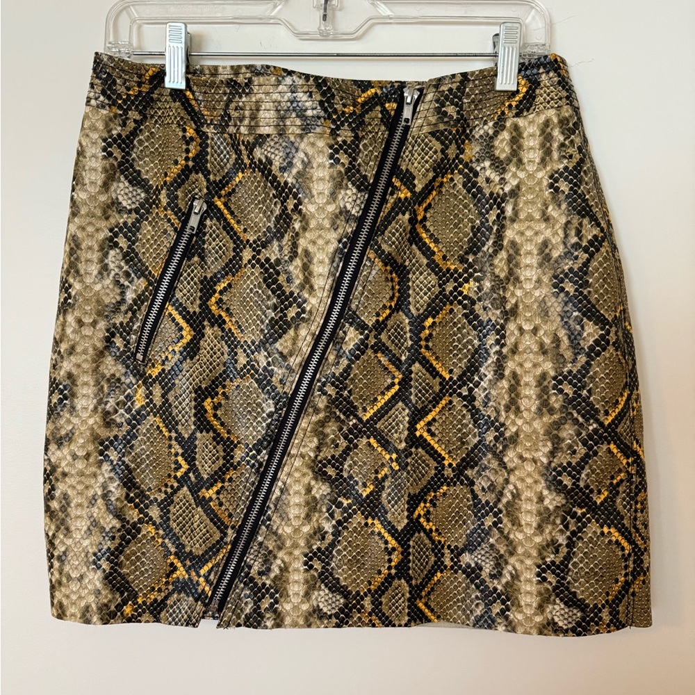 ASOS Beige and Black Snake Print Skirt